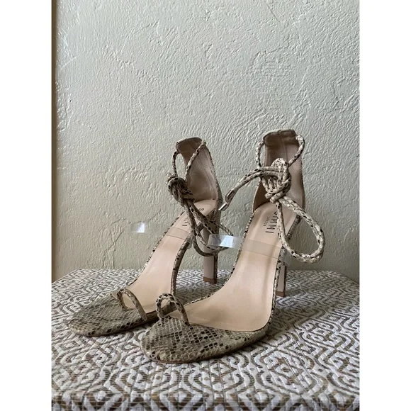 Simmi London | Vanessa Faux Snakeskin Heels - Picture 6 of 12